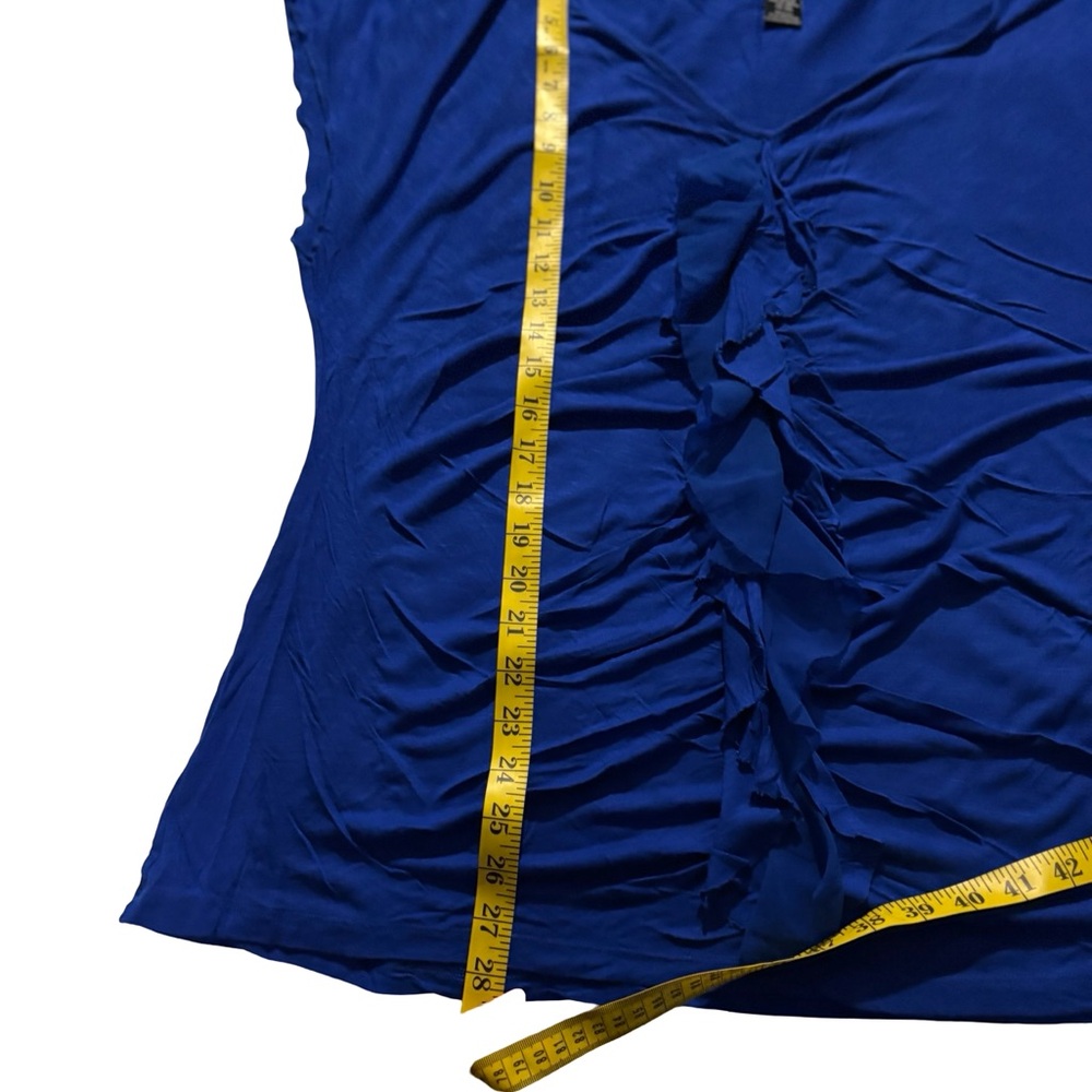 RAFFAELLO ROSSI Royal Blue Ruffle Blouse - Picture 5 of 14